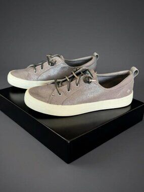 Sperry Top-Sider Crest Vibe Metallic Shimmer Canvas Sneakers